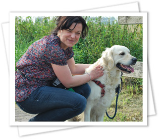 Anja Schelter mit Hund
